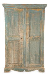 Swedish Gustavian Carved and Painted Armoire