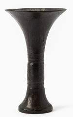 A Late Ming - Early Qing Chinese Cast Bronze Gu Vase,