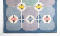 Ingegerd Silow Handwoven Wool Carpet in Rölakan Flatweave Technique