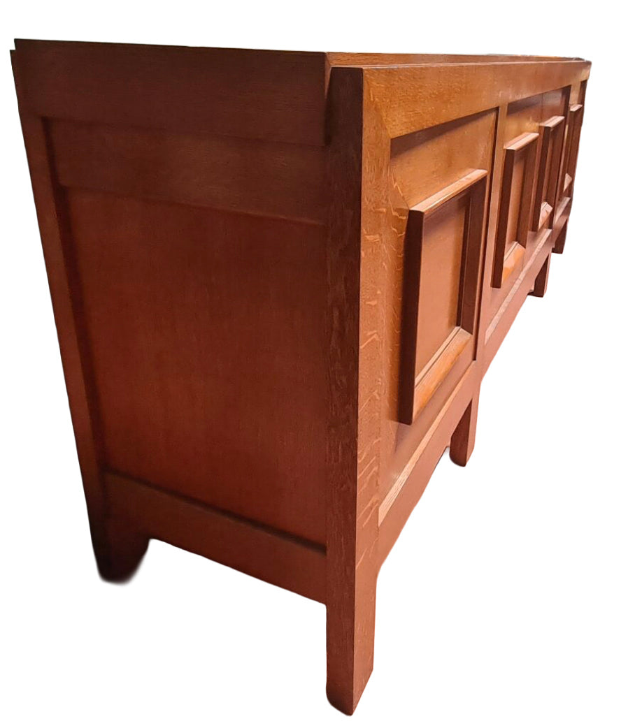Charles Dudouyt Oak Four Door Sideboard