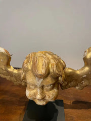 18th Century Italian Gilt Wood Winged Angel Putto
