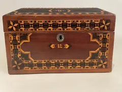 19th English Regency Inlaid Jewelry Box