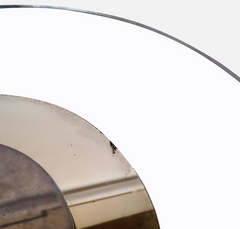 Jules Lelue Glass, Chrome and Rosewood Low Table