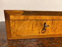 19th Century Regency Elm Wood and Rosewood Box