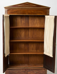 Pair of Empire Brass-Mounted Mahogany Cabinets
