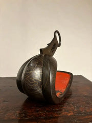 18th Century Japanese Silver Inlaid Iron Shogun Stirrup Abumi