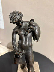 19th Century Italian Grand Tour Bronze of a Satyr Sculpture, Pompeii