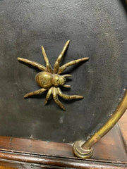 19th Century English Mahogany Brass And Steel Magazine Rack
