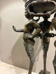 19th Century Italian Grand Tour Bronze Brazier, Ancient Pompeii Original