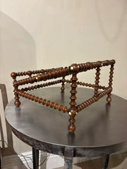 19th Century English Regency Turned Elmwood Book Stand with Bone Decoration