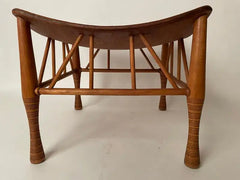 19th Century Bentwood Thebes Stool with Larkin Company Label