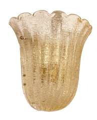 A Pair of Barovier & Toso Gold-Flecked Glass Sconces