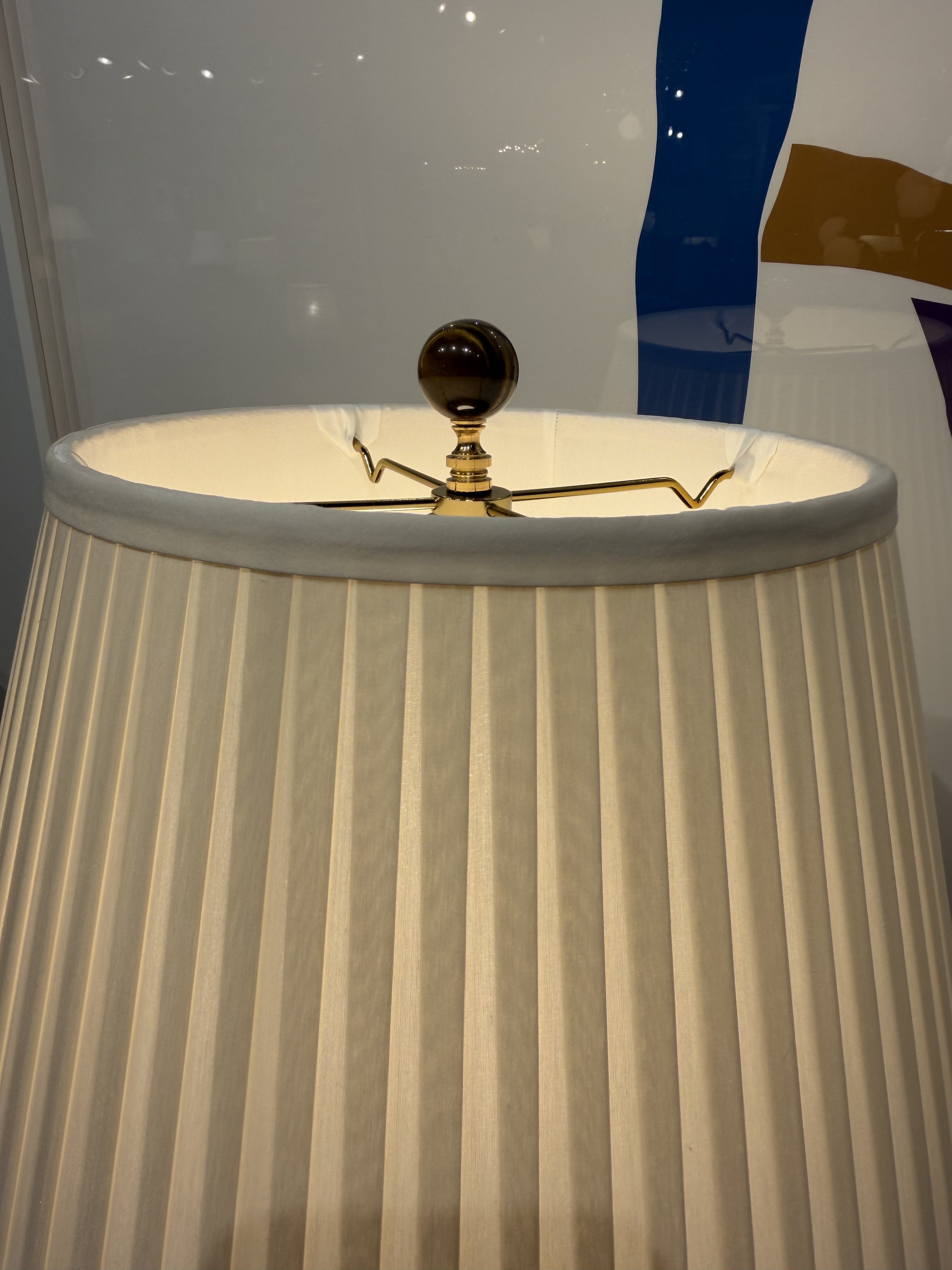 A pair of Murano glass lamps with bronze bases