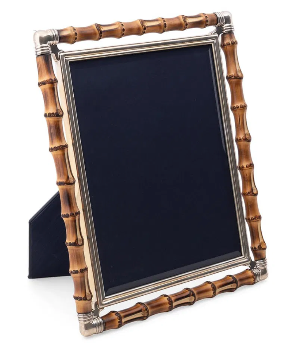 Buccellati Sterling Silver and Natural Bamboo 8x10 Photograph Frame, Late 20th Century