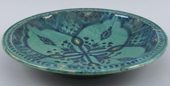 Moroccan Safi Bow With Turquoise Ground with Dark Blue