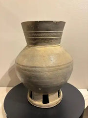 Korean Earthenware Pedestal Vessel, Three Kingdoms Period, 57 BC - 668 AD