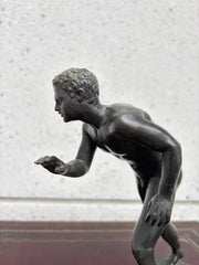 Grand Tour Bronze of a Nude Wrestler after the Roman Original from Herculaneum