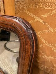 17th Century English Walnut Mirror with Original Glass, Small Scale