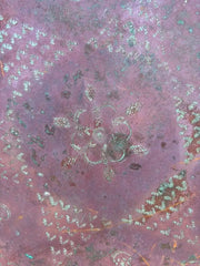 Moroccan Copper Charger With Etched Designs and Great Color