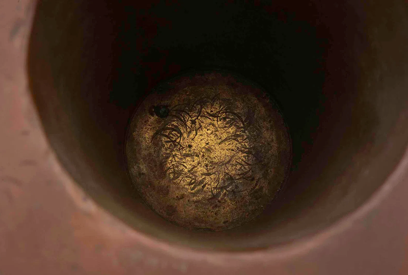 Heavy Antique Patinated Bronze Vase