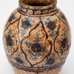A Glazed Blue and Brown Jar, Mamluk Dynasty, Syria