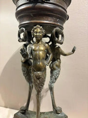 19th Century Italian Grand Tour Bronze Brazier, Ancient Pompeii Original