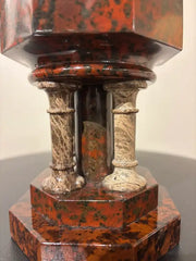 19th Century Italian Hardstone Urn Miniature Font Signed and Dated 1834