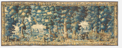 French Aubusson verdure tapestry, hand-woven wool and cotton