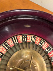 19th Century Continental Roulette Wheel with Lacquered Finish