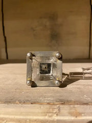 18th Century Italian Baroque Silver and Rock Crystal Crucifix