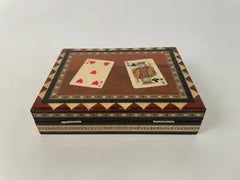 Mid-20th Century Inlaid Moroccan Playing Card Case Box