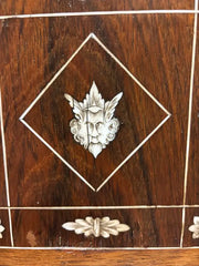 17th Century Dutch Baroque Rosewood Chest with Etched Bone Inlay