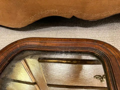 17th Century English Walnut Mirror with Original Glass, Small Scale