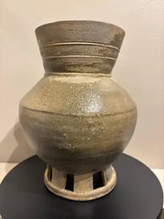 Korean Earthenware Pedestal Vessel, Three Kingdoms Period, 57 BC - 668 AD