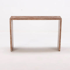 Modern Cerused Oak French Console in the manner of Jean-Michel Frank (1895-1941