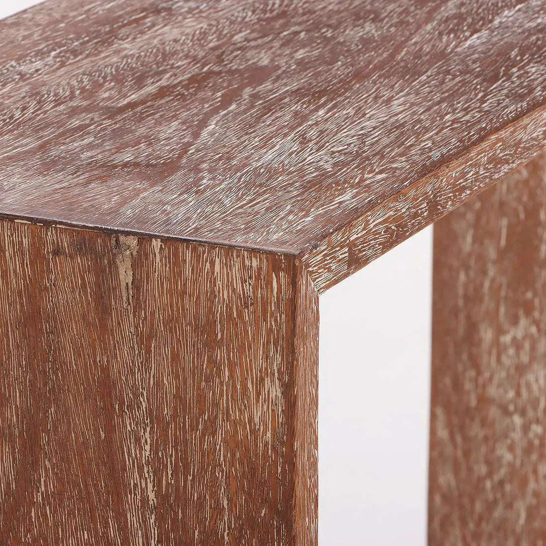 Modern Cerused Oak French Console in the manner of Jean-Michel Frank (1895-1941
