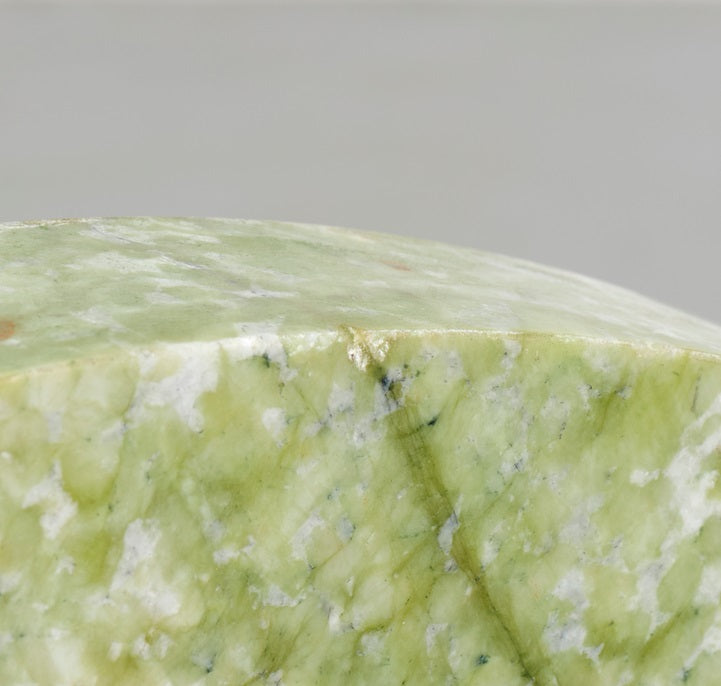 Large Green Jade Bi Disc Sculpture