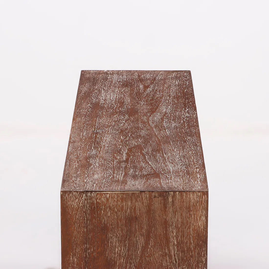 Modern Cerused Oak French Console in the manner of Jean-Michel Frank (1895-1941