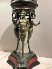 19th Century Italian Grand Tour Bronze Brazier, Ancient Pompeii Original