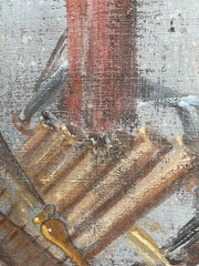 18th Century Italian Trompe L'Oeil Painting On Canvas Of Musical Instruments