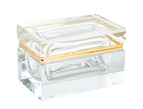 20th Century Murano Sommerso Clear to Clear Glass Box