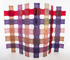 Murano Glass Grid Sculpture