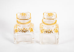 Baccarat Hand Painted Opaline Glass Perfume Casket