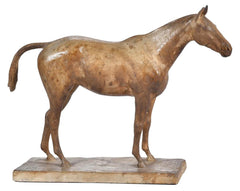A 1930 Equestrian Model Sculpture Finely Rendered in Patinated Plaster