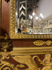 French Empire Style Gilt Bronze Two Light Candle Sconce with Swan Decoration