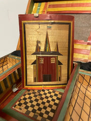 18th Century French Straw Marquetry, 'Marqueterie de Paille' Work Box