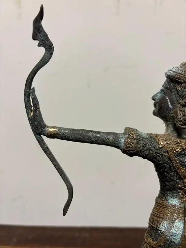 Mid 20th Century Thai Bronze of Rama as an Archer