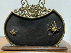 19th Century English Mahogany Brass And Steel Magazine Rack