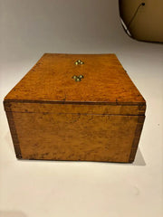 19th Century American Birds Eye Maple Wood Box