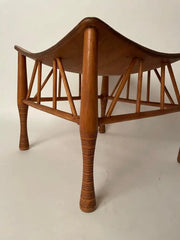 19th Century Bentwood Thebes Stool with Larkin Company Label